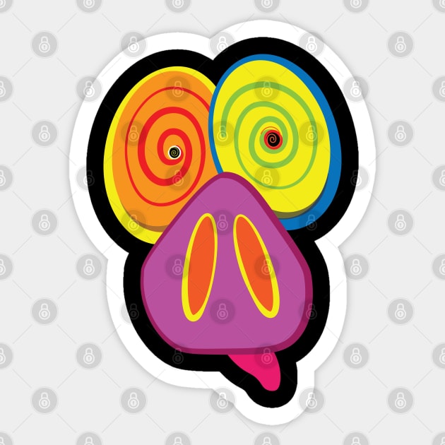 Wild Party Pig Sticker by ByersArtLab